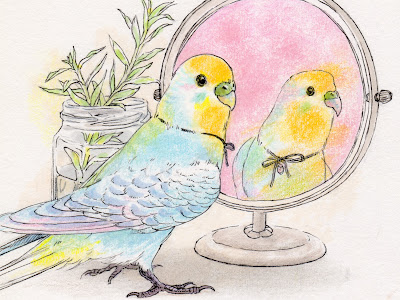 手書き ゆるい インコ イラスト かわいい 269102