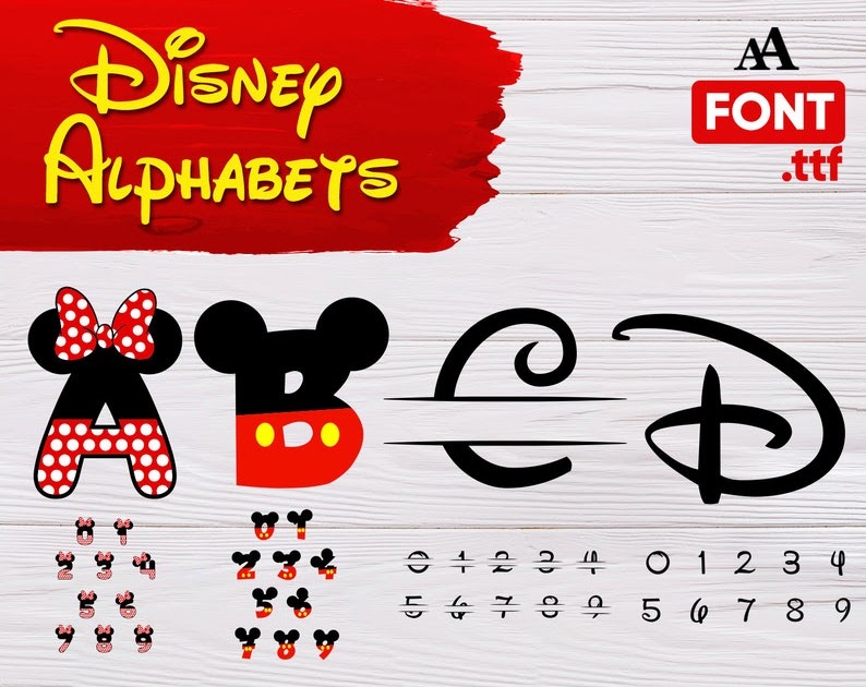 Download disney: Disney Font Letters And Numbers