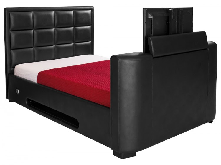 Looking for the perfect king size tv bed? Gfw Lincoln 5ft Kingsize Black Faux Leather Tv Bed Frame By Gfw