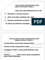 Contoh Soalan Kuiz Maulidur Rasul - Terengganu n