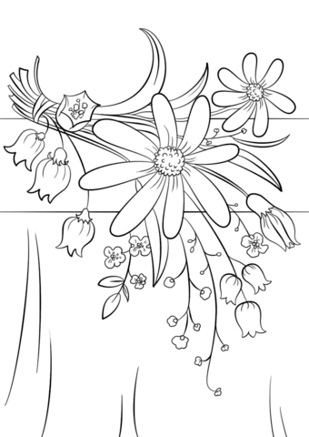 Realistic flower coloring pages printable. Summer Flowers Coloring Page Free Printable Coloring Pages