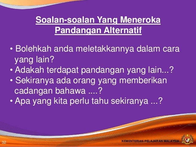 Contoh Soalan Kemahiran Berfikir Aras Tinggi Pendidikan 