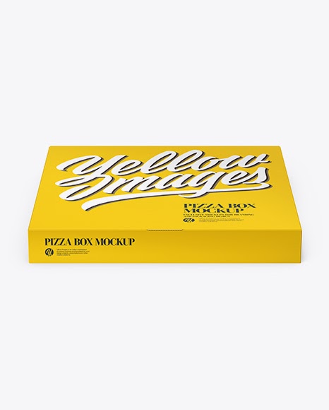Download Pizza Paper Box Mockup - Front View Packaging Mockups ...