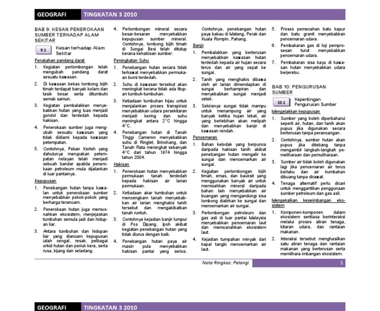 Soalan Geografi Tingkatan 3 - Contoh Press