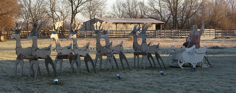 Outdoor christmas & winter santa claus lights. Outdoor Decorating Ideas Reindeer Sleigh Santa Outdoor