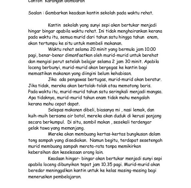 Contoh Soalan Karangan Fakta - Contoh Bait