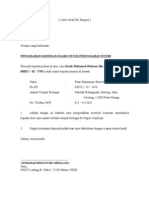 Contoh Surat Rayuan Tuntutan Elaun Pertukaran - Selangor q