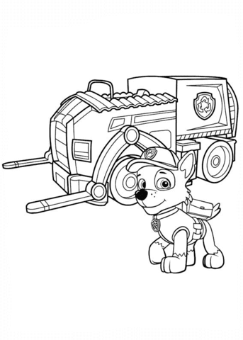 You can download our wonderful coloring pages for your children. Paw Patrol Rocky S Recycling Truck Coloring Page Free Printable Coloring Pages