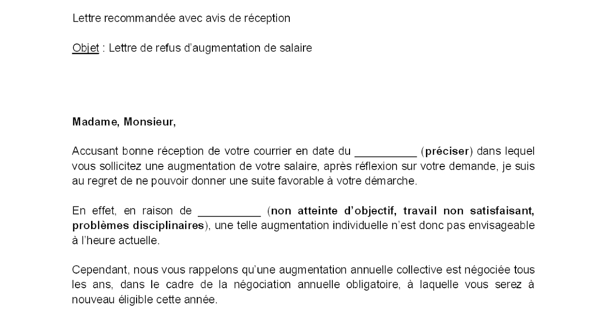 lettre de modification