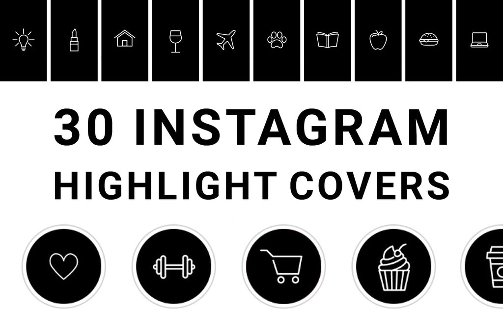 Instagram Highlight Cover Icons Black And White Memegram