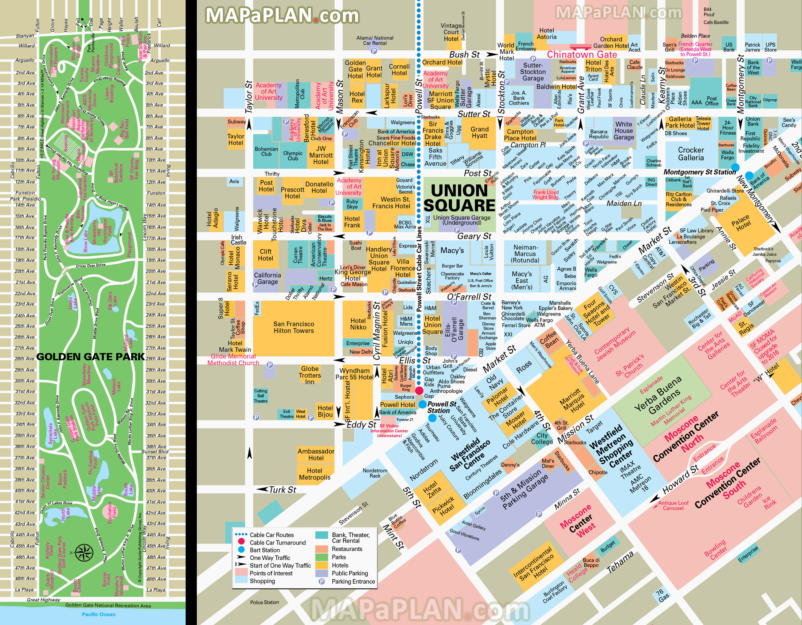 market st san francisco map San Francisco Map Usa Map Guide 2016 market st san francisco map