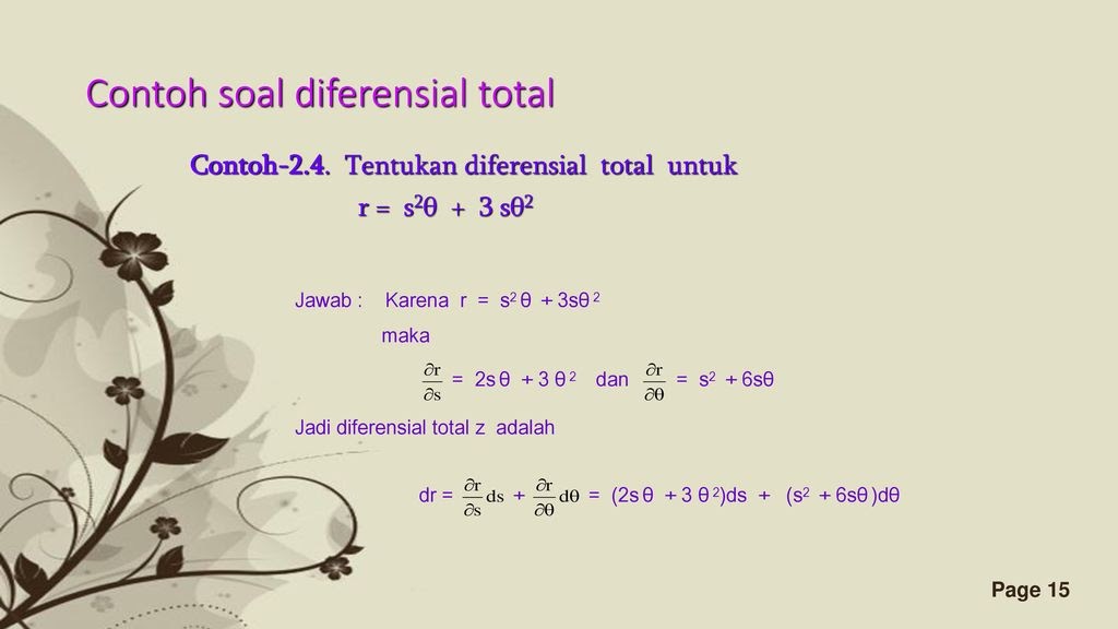 13+ Contoh Soal Diferensial Parsial Matematika Ekonomi ...