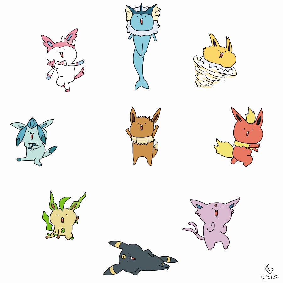 最高のコレクション 可愛い イーブイ 進化 ポケットモンスター イラスト Image4udaet