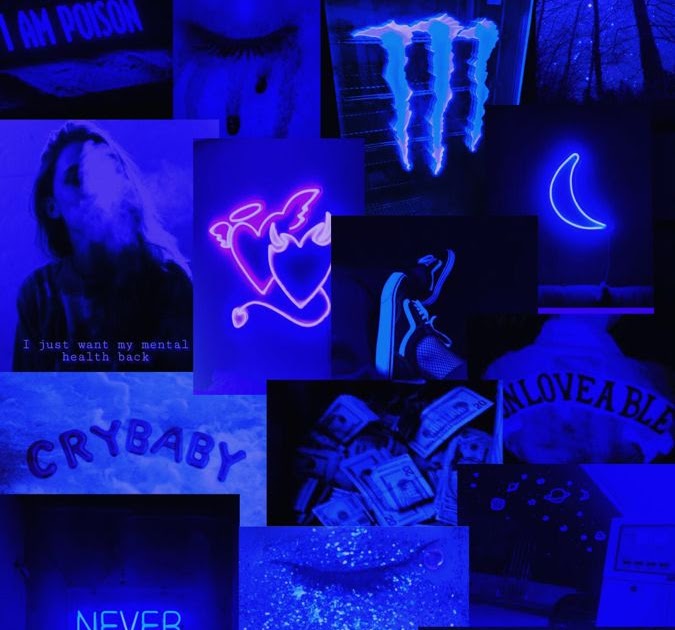 Neon Dark Blue Blue Aesthetic