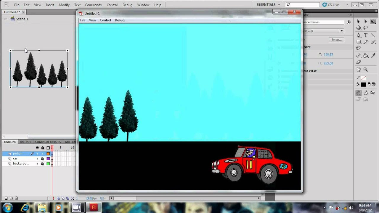  Animasi  Mobil Berjalan Menggunakan Macromedia Flash  Zona 