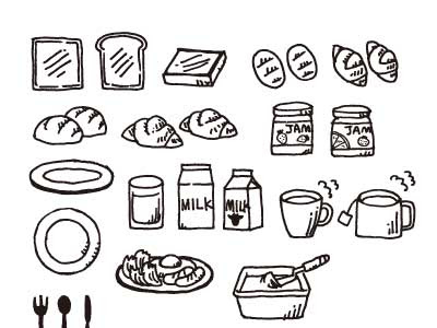 無料ダウンロード 手書き 朝食 イラスト かわいい 308570