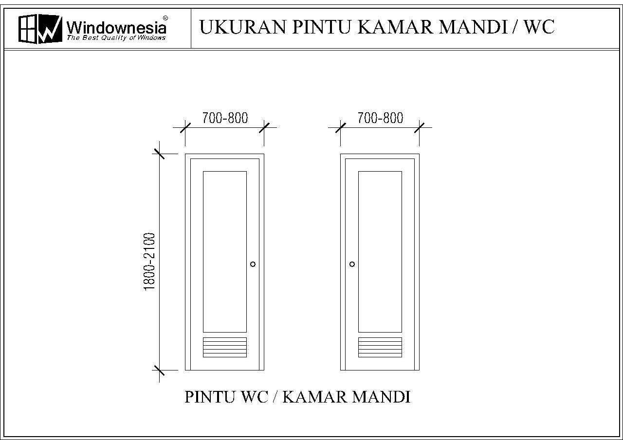 Sementara itu ukuran standar pintu kamar mandi plastik adalah 60 x 210 cm dan 70 x 210 cm. Ukuran Standar Pintu Kamar Mandi Windownesia Jual Jendela Aluminium Dan Jendela Upvc