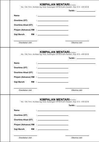 Surat Rasmi Hilang Resit - Surat Rasmi A