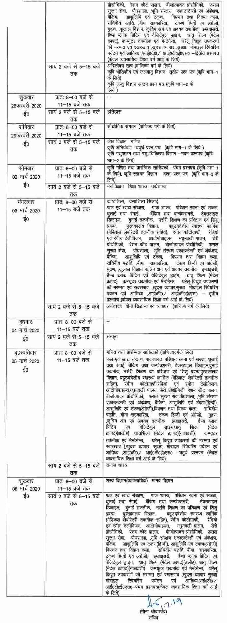 Cbse 1oth & 12th board exams datesheet/time table 2021: Up Board Exam Date Sheet 2021 Upmsp Releases Class 10th 12th Time Table Check Official Schedule Catch News