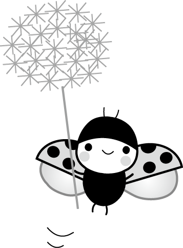 トップ100 たんぽぽ イラスト 白黒 美しい花の画像