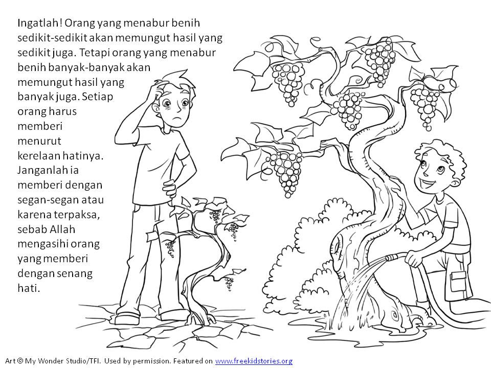 Mewarnai Gambar Cerita Alkitab - warnai gambar
