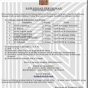 Entdecke rezepte, einrichtungsideen, stilinterpretationen und andere ideen zum ausprobieren. Pt Kayu Lapis Indonesia Membuka 6 Lowongan Kerja Loker Kendalloker Kendal