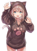 新しいコレクション 猫耳フード 可愛い 男の子 イラスト パーカー Apixtursaenf3jb