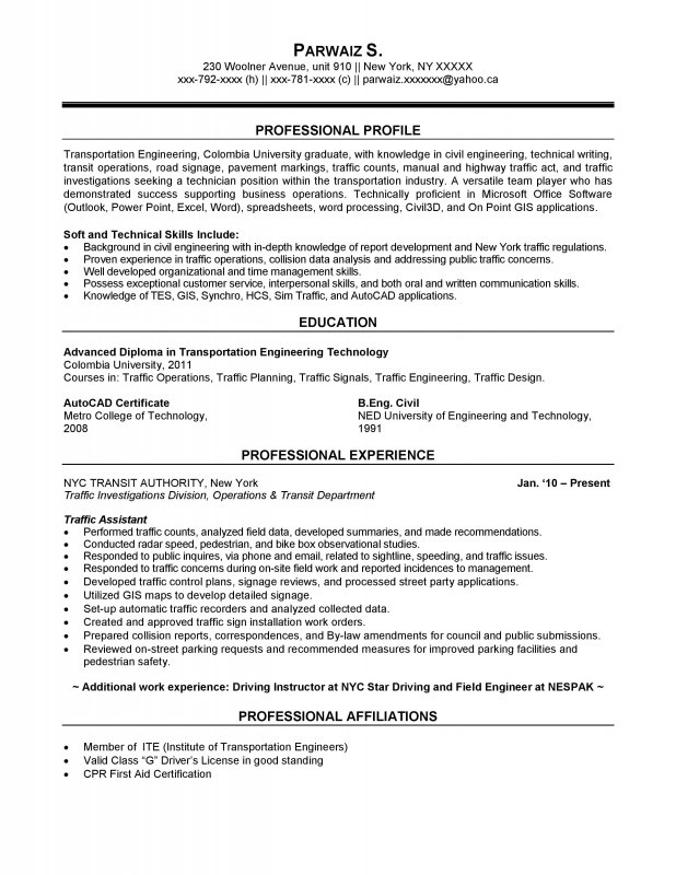 Sample Resume For Freshers In Civil Engineering | Sample Resume