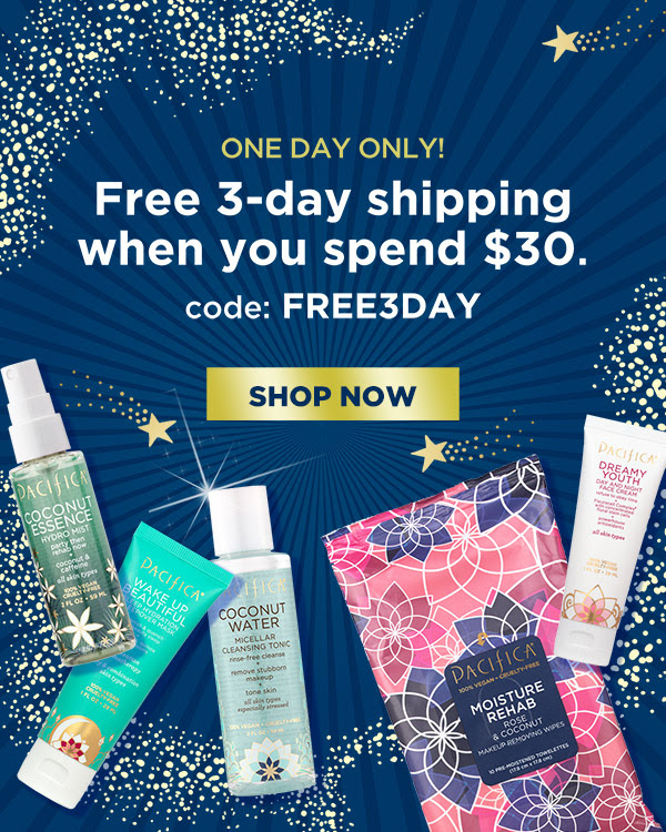 Free 3-day shipping when you spend $30