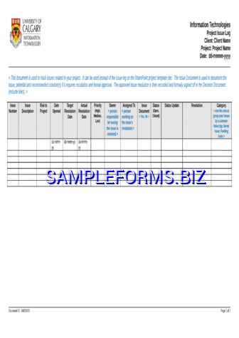 Meanwhile, this template manages everything in a simple way for a good understanding. Download Risk Issue Log Template Xls