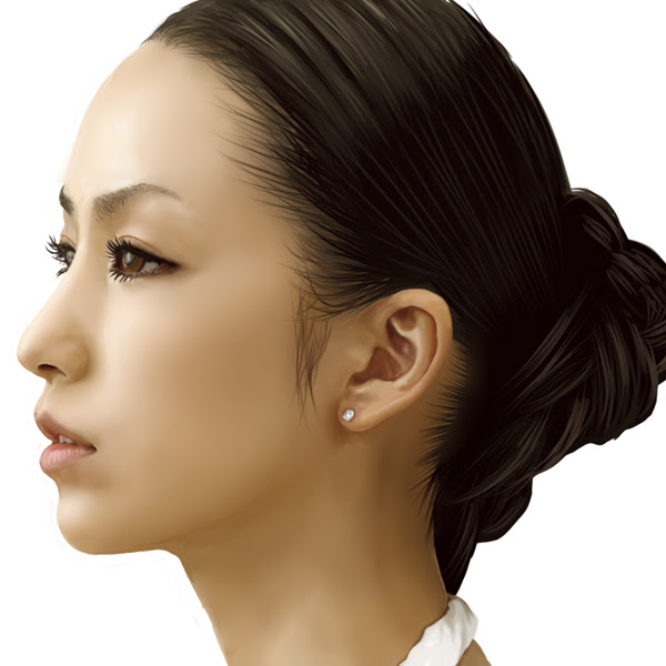 無料イラスト画像 新鮮な女性 横顔 イラスト リアル