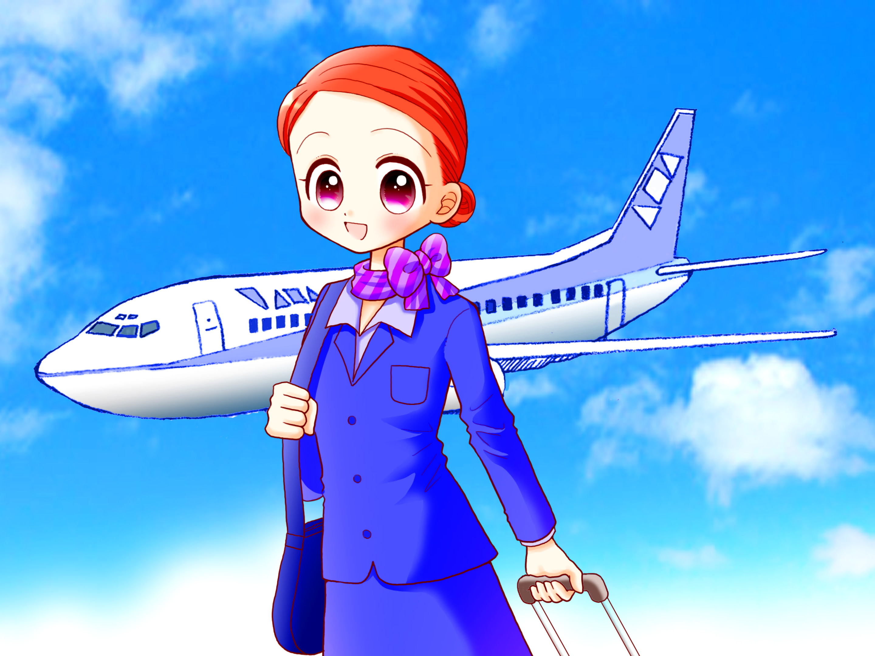 美しい花の画像 ぜいたくキャビンアテンダント イラスト おしゃれ