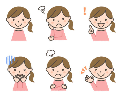 最高の無料イラスト 新鮮な表情 イラスト フリー素材