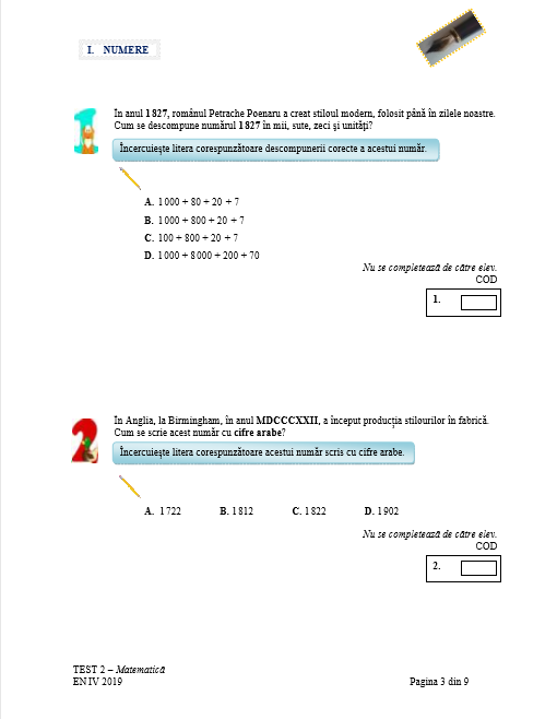 Este prima generaţie de elevi care nu a avut niciodată manualele la timp pe. Evaluarea NaÈ›ionalÄƒ 2019 Clasa A Iv A Ce Subiecte Au Primit Elevii La MatematicÄƒ Update Sparknews Ro
