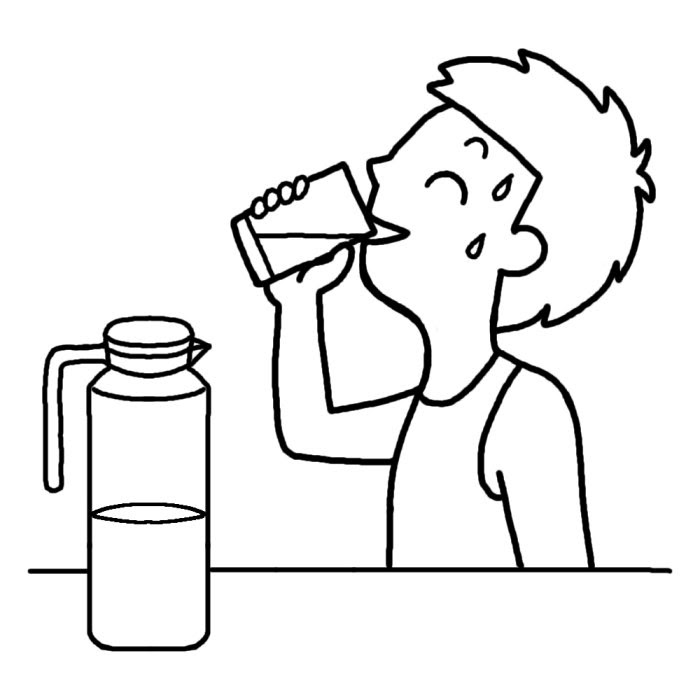 Jospictjapzit 最も人気のある 水分補給 イラスト 白黒 水分補給 イラスト 白黒