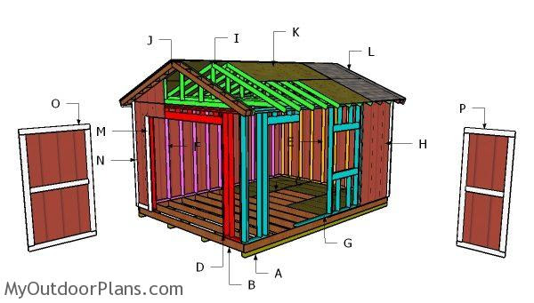 12x16 Utility Shed Plans