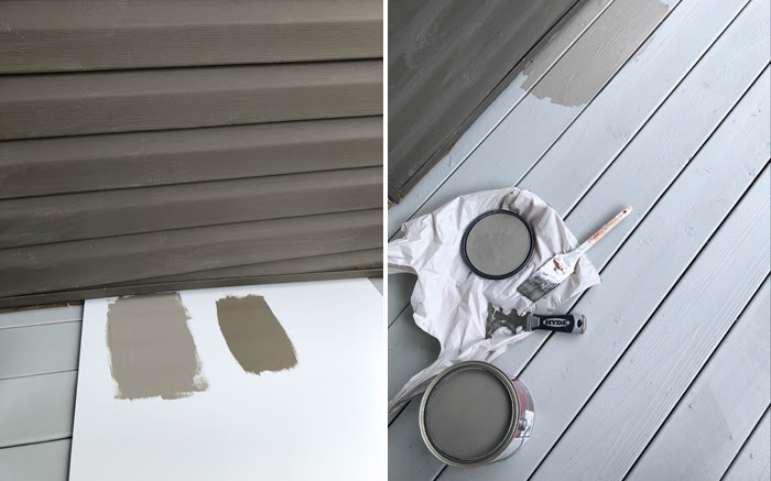 Here's a time lapse of painting a front porch from orange to satin black. We Stained The Front Porch