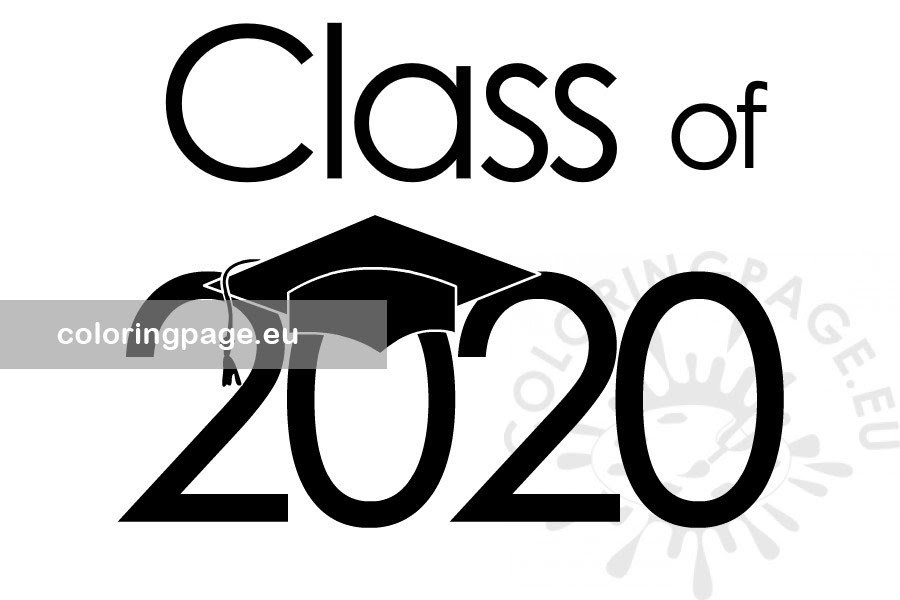 Don't be shy, get in touch. Class Of 2020 With Graduation Cap Coloring Page