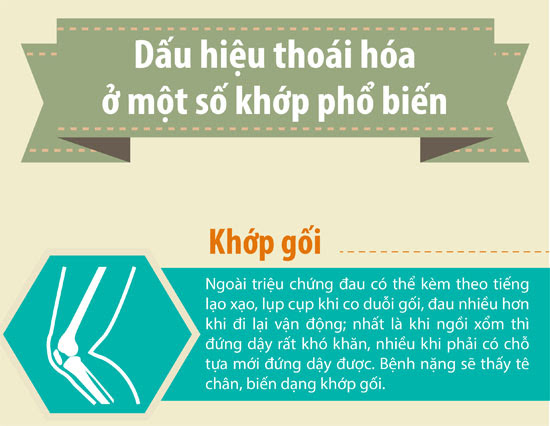 Dấu hiệu nhận biết sớm triệu chứng thoái hóa khớp