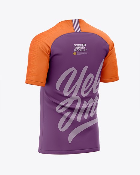 Download Mens Soccer Raglan Jersey Mockup Back Half-Side View (PSD ...