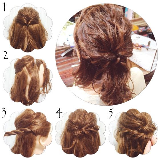 可愛いヘアアレンジ セミロング