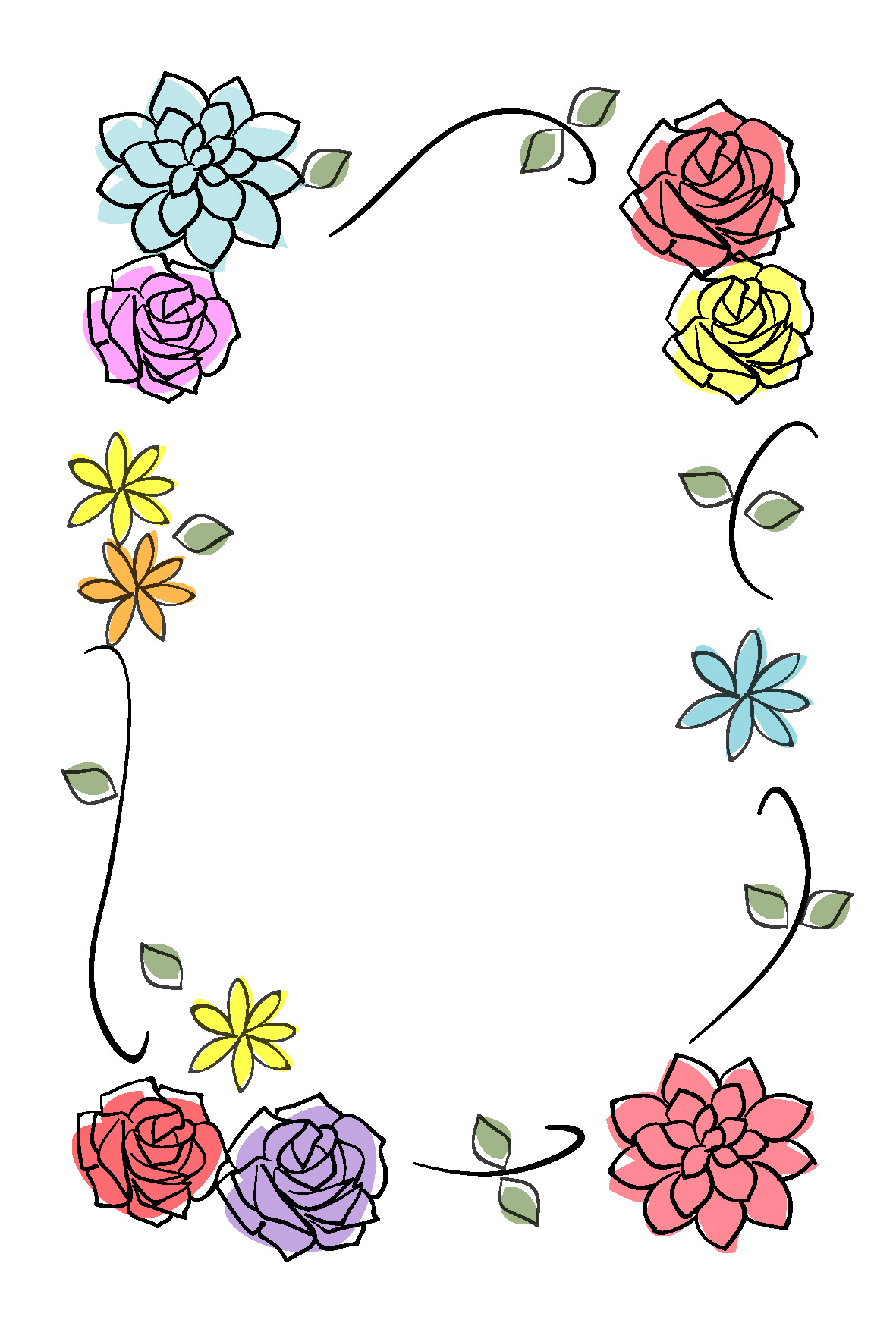 美しい花の画像 無料ダウンロード招待状 イラスト 無料