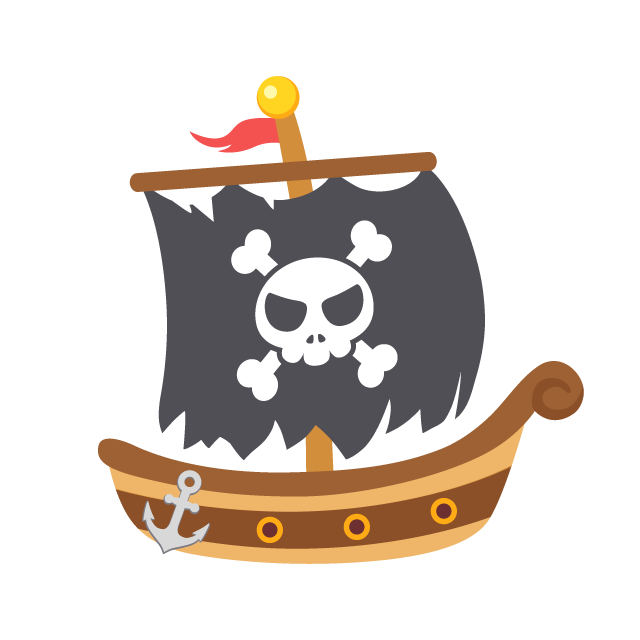 動物画像のすべて 上かわいい 海賊 船 イラスト 簡単