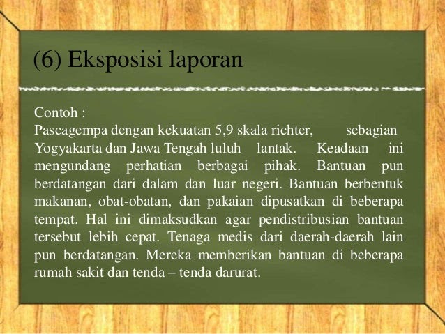 Contoh Teks Eksposisi Laporan - Contoh U