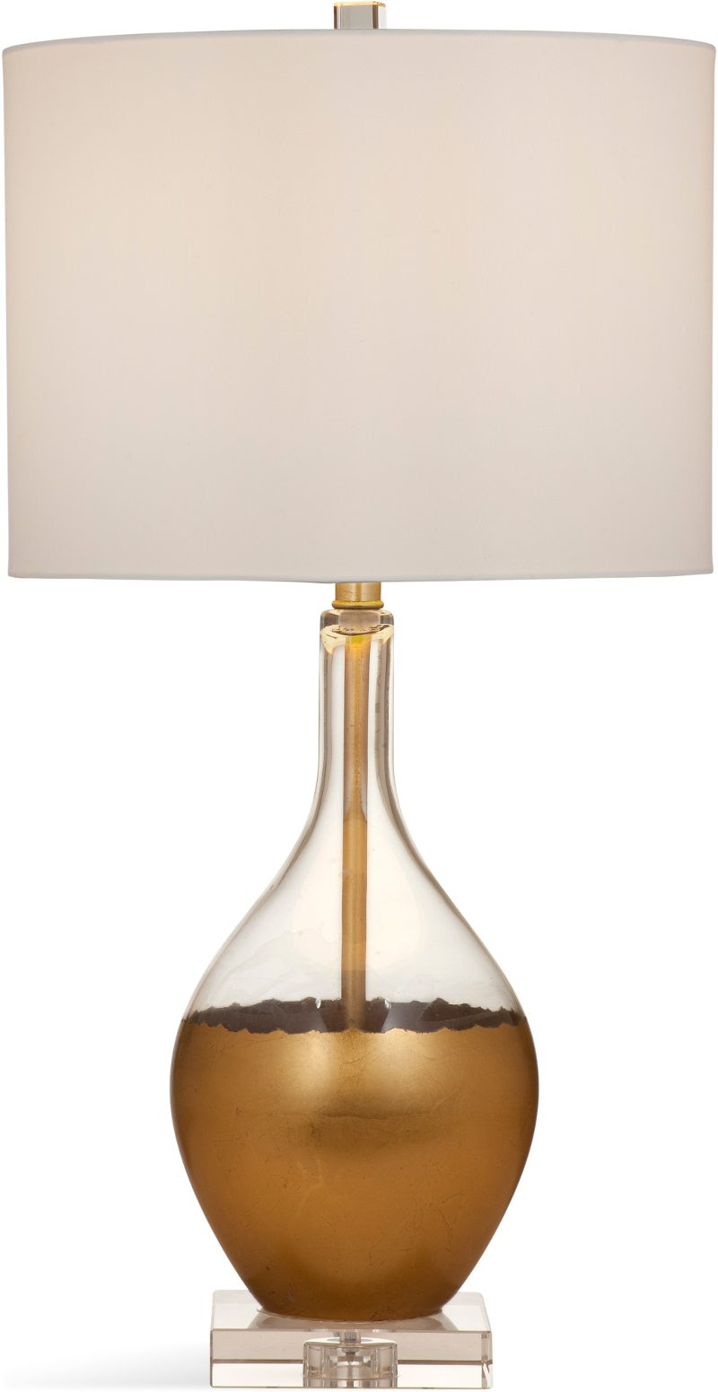 Hi guys, just sharing my attempt at gold leafing. Clear And Gold Leaf Table Lamp Ambrose Rc Willey Furniture Store