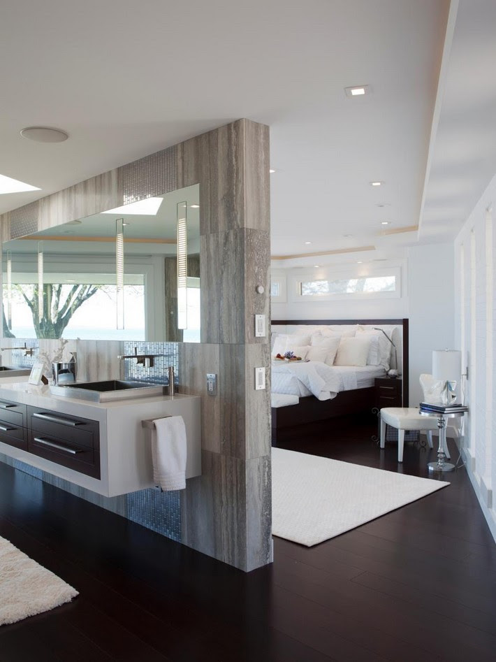 A sound small bathroom design that is practical but still stylish is key to making, what is usually, the tiniest room in your home work for you. Incredible Open Bathroom Concept For Master Bedroom