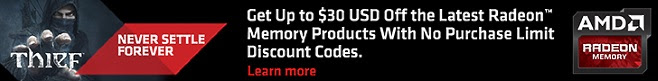 Get Up to $30 USD Off the Latest Radeon™ Memory Products With No Purchase Limit Discount Codes. - Learn More