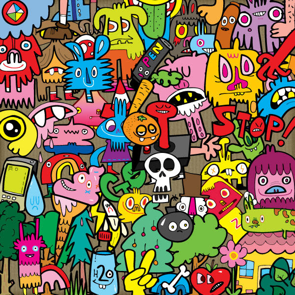 Contoh Gambar Doodle Monster