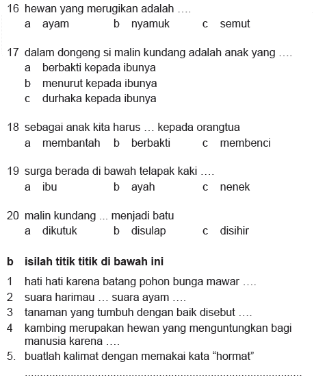 Soal Pelajaran Bahasa Indonesia Kelas 4 - Cara Mengajarku