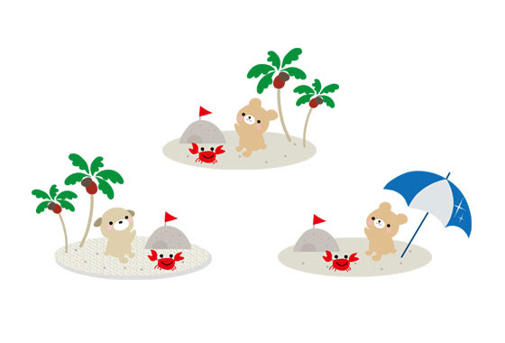 新着かわいい 夏 海 イラスト 美しい花の画像